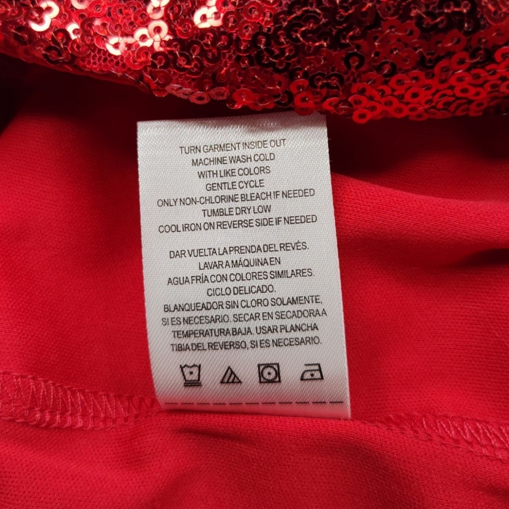 Madden NYC Women's Racing Red Sequin Mini Cargo Skirt Size XS - Picture 11 of 14